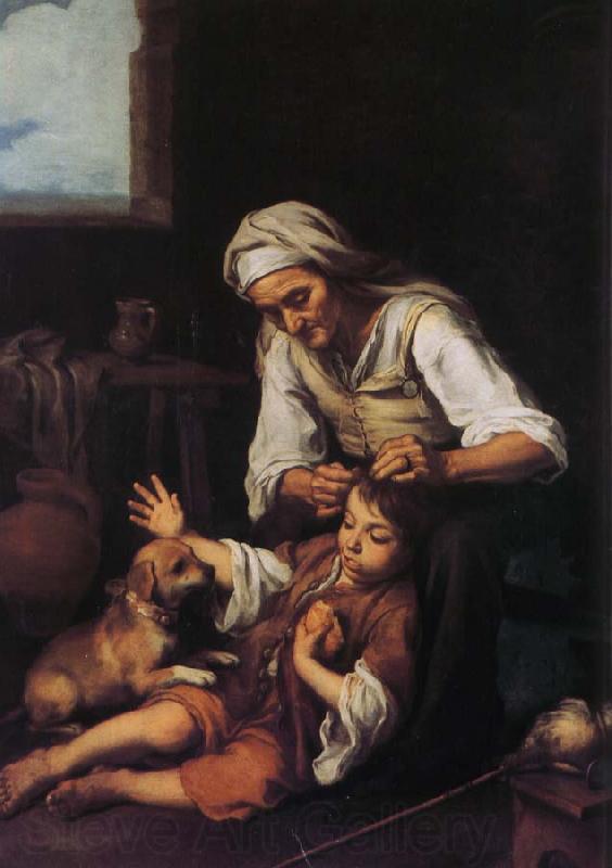 Bartolome Esteban Murillo The old woman and a child France oil painting art